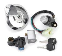 WTDGUFQQ Llave De Encendido Compatible con CBT125 Interruptor De Encendido De Motocicleta, Tapa De Combustible, Cerradura De Tapa De Tanque, Interruptor De Arranque De Motor con Kit De 2 Llaves