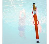 Wtelescopic - Gancho de rescate para piscina con poste, barra de rescate de emergencia ligera para ayudar a rescatar luchas, gancho de seguridad de fibra de vidrio para equipos de rescate de