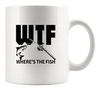 Wtf ¿Dónde Está El Pez? Pescando Pescador Pescando Taza De Café Cerámica Taza Porcelana Tazas 330Ml Para Oficina Café Amigo