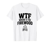 WTF ¿Dónde está la leña Hilarante Humor de Camping Camiseta