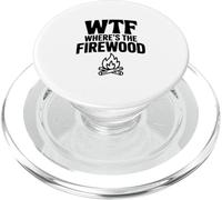 WTF ¿Dónde está la leña Hilarante Humor de Camping PopSockets PopGrip para MagSafe