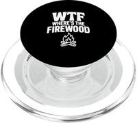 WTF ¿Dónde está la leña Hilarante Humor de Camping PopSockets PopGrip para MagSafe