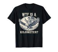 WTF es un kilómetro 4 de Julio Funny Patriotic Hombres Mujeres Camiseta