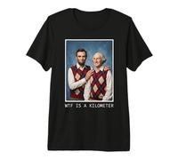 WTF es un kilómetro Abraham Lincoln George Washington Camiseta Premium