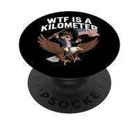 WTF es un kilómetro divertido 4 de julio George Washington PopSockets PopGrip Adhesivo