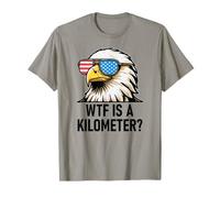 WTF is a Kilometer Eagle American Funny 4th of July US Flag Camiseta