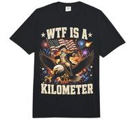 WTF Is A Kilometer Funny 4th of July Patriotic American Comfort Colors Adult Heavyweight T-Shirt