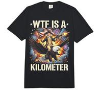 WTF Is A Kilometer Funny 4th of July Patriotic American Comfort Colors Adult Heavyweight T-Shirt