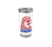 WTF Is A Kilometer Funny Patriotic Eagle USA Humor Vaso térmico de acero inoxidable de doble pared