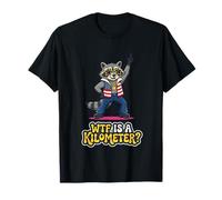 WTF Is A Kilometer Raccoon Funny Disco 4 de Julio Camiseta