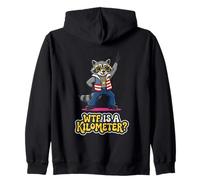 WTF Is A Kilometer Raccoon Funny Disco 4 de Julio Sudadera con Capucha
