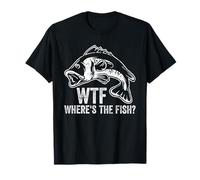 WTF Where's The Fish Humor de pesca divertido para pescadores Camiseta