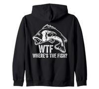 WTF Where's The Fish Humor de pesca divertido para pescadores Sudadera con Capucha