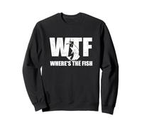 WTF Where's The Fish Regalos de Pesca Divertidos para Hombre Día del Padre Sudadera