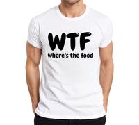 WTF Where's The Food - Camiseta divertida para hombre, diseño de hambre, Blanco, 3XL