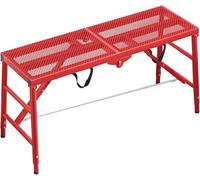 WTF68CFG Escalera polivalente galvanizada Plataforma de Trabajo Plegable Andamio Ajustable(Rosso,70.87x12.2x46.85in)