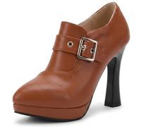Wtharosa Botines De Plataforma Mujer Punta Fina Tacón De Aguja Tira De Hebilla Cremallera Lateral Botas De Club Botines De Fiesta para Salidas Nocturnas y Eventos Especiales Estilo