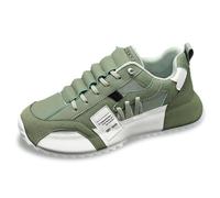 Wtharosa Zapatillas de Correr Hombre para Todo el año, Parte Superior de Malla Transpirable, Plantilla EVA Gruesa, Suela PVC Duradera,Verde,43 EU