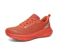 Wtharosa Zapatillas Running Unisex Ligeras Mesh Transpirable Suela EVA para Maratón Campo a Través Entrenamiento Rápido y Resistencia,Naranja,45 EU