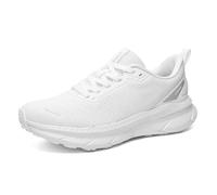Wtharosa Zapatillas Running Unisex Ligeras Mesh Transpirable Suela EVA para Maratón Campo a Través Entrenamiento Rápido y Resistencia,Blanca,39 EU