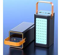 WTHOME Gran Capacidad 66W Fast Charge + Pd20W Portable Outdoor Mobile Phone Power Bank con iluminación,Black-90000mAh