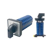 WTKFXVYHU Interruptor de Leva Giratorio LW26-20/7 LW28 YMW26 20 A 690 V Contacto de Plata Montaje en riel de conmutación Siete Polos Control de Potencia(102)