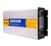 WTKFXVYHU Inversor de Potencia de Onda sinusoidal Pura de 3000 W, 4000 W, 5000 W, 6000 W y 8000 W, de CC de 12 V, 24 V, 48 V y 60 V a CA de 110 V y 220 V for Coche, con Doble Salida.(8000W,12Vto110V)
