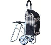 WTLONBF Carretilla de Mano móvil, Carrito de Compras con Silla, Carrito Plegable, Remolque pequeño Antiguo, Carrito portátil, Carrito de Equipaje para Conductor, carritos/C3 (A1)