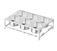 WTLONBF Estación de aderezo para Pizza de Acero Inoxidable, para encimeras de Cocina y Restaurante, Organizador de Especias de Doble Fila (sin Tapa, 63 x 42 x 14,5 cm)