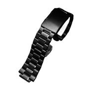 WTNZBAEM Cadena de liberación rápida compatible con Casio G-SHOCK GST-B200, correa de acero inoxidable GST-B200, hebilla plegable, pulsera de metal for hombre.(B Black)