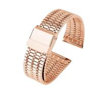 WTNZBAEM Cadena de reloj universal acero inoxidable compatible con Casio, Amani, Fossil y Citizen, correa fino, pulsera impermeable(Rose gold,22mm)