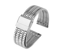 WTNZBAEM Cadena de reloj universal acero inoxidable compatible con Casio, Amani, Fossil y Citizen, correa fino, pulsera impermeable(Silver,18mm)