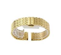 WTNZBAEM Cadena fina de acero inoxidable compatible con DW Longines L4 Armani Rossini Series. Correa de acero for hombre y mujer, 18 mm y 20 mm.(Gold,16mm)