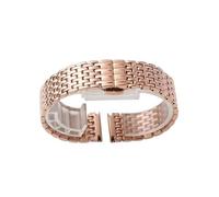 WTNZBAEM Cadena fina de acero inoxidable compatible con DW Longines L4 Armani Rossini Series. Correa de acero for hombre y mujer, 18 mm y 20 mm.(Rosegold,20mm)