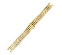 WTNZBAEM Compatible con correa de muesca for mujer Gu-cci YA1414/1415, pulsera metal Gucci, reloj acero inoxidable GC, accesorios cadena(G12 Gold,14mm-5mm)