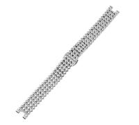 WTNZBAEM Compatible con correa de muesca for mujer Gu-cci YA1414/1415, pulsera metal Gucci, reloj acero inoxidable GC, accesorios cadena(G12 Silver,14mm-5mm)