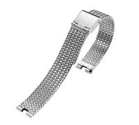 WTNZBAEM Compatible con correa de muesca for mujer Gu-cci YA1414/1415, pulsera metal Gucci, reloj acero inoxidable GC, accesorios cadena(G03 Silver,14mm-5mm)