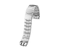 WTNZBAEM Compatible con correas Swatch con interfaz cóncava y convexa YTS401, YTS402, YTS407G, YTB400 y YTS403 409, correa de acero de precisión de 20 mm.(Silver)