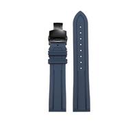 WTNZBAEM Compatible con la correa de reloj Citizen FKM AW5000-16L/2E AW0010 AW5005, correa deportiva de caucho fluorado resistente al agua, pulsera Ro-lex(Blue-black)
