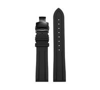 WTNZBAEM Compatible con la correa de reloj Citizen FKM AW5000-16L/2E AW0010 AW5005, correa deportiva de caucho fluorado resistente al agua, pulsera Ro-lex(Black-black)