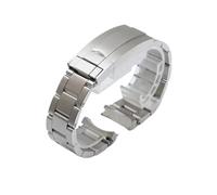WTNZBAEM Compatible con Rolex SUBMARINER DAYTONA SUP GMT for hombre, cierre de botón de ajuste fino, cadena de reloj de acero inoxidable, pulsera de reloj de 20 mm.(Matte silver,21mm)