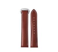 WTNZBAEM Compatible With Omega Genuine Leather Strap Men's Seamaster 300 150 Super 007 AT150 Brown Italian Cowhide Bracelet Watchband 19mm 20mm 22mm(Y11 Dark brown-SR,22mm)