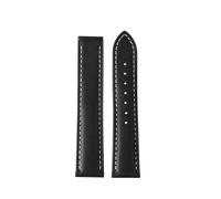 WTNZBAEM Compatible With Omega Genuine Leather Strap Men's Seamaster 300 150 Super 007 AT150 Brown Italian Cowhide Bracelet Watchband 19mm 20mm 22mm(Y11 black-no clasp,20mm)