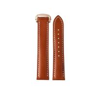 WTNZBAEM Compatible With Omega Genuine Leather Strap Men's Seamaster 300 150 Super 007 AT150 Brown Italian Cowhide Bracelet Watchband 19mm 20mm 22mm(Y11 Light brown-RD,22mm)