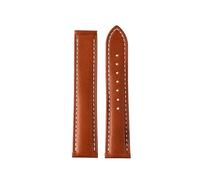 WTNZBAEM Compatible With Omega Genuine Leather Strap Men's Seamaster 300 150 Super 007 AT150 Brown Italian Cowhide Bracelet Watchband 19mm 20mm 22mm(Y11 Light brown-NO,20mm)