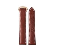 WTNZBAEM Compatible With Omega Genuine Leather Strap Men's Seamaster 300 150 Super 007 AT150 Brown Italian Cowhide Bracelet Watchband 19mm 20mm 22mm(Y11 Dark brown-RD,22mm)