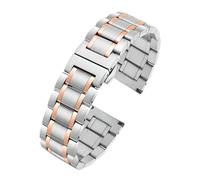 WTNZBAEM Correa compatible con Tissot Citizen Seiko, correa de reloj plana curva acero inoxidable, accesorios cadena for hombre(Steel RG Flat curved,17mm)
