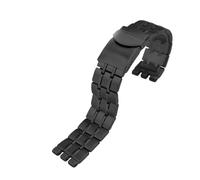 WTNZBAEM Correa de acero fino compatible con Swatch IRONY YVS451 YVS435 YCS443G, cadena reloj for hombre, banda interfaz dentada(Black,17mm)