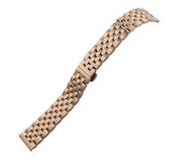 WTNZBAEM Correa de acero inoxidable compatible con Tissot Certina, correa curva oro rosa(Rose Gold,10mm)