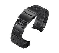 WTNZBAEM Correa de acero inoxidable macizo compatible con Seiko 5 SKX009/007. Compatible pulseras extremo curvo Jubilee. Correas reloj metal 20 mm y 22(Type1 Black,20mm)
